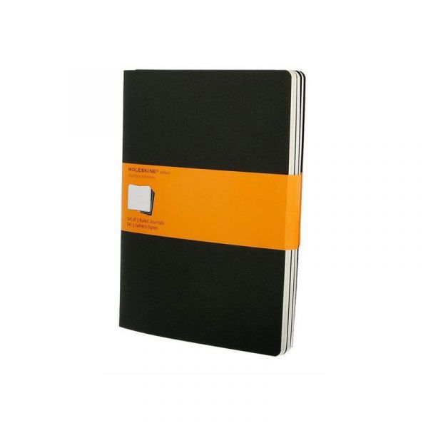 Блокнот Moleskine CAHIER JOURNAL, 120 стр 60 л в линейку твердая обложка qp321 черный