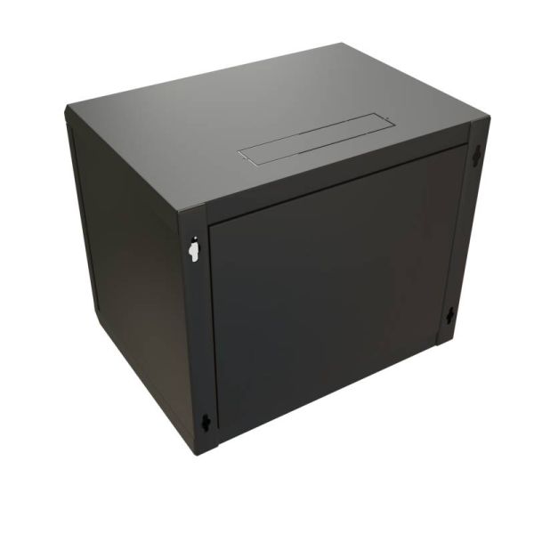 Шкаф коммутационный Wrline WR-TW-1566-GP-RAL9004 черный